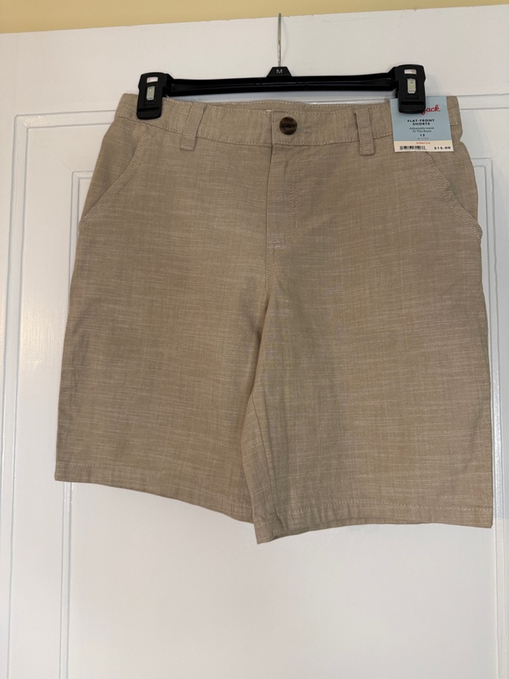 Cat & Jack Boys Shorts 12 NWT Khaki Flat Front Stretch | School Uniform Shorts
